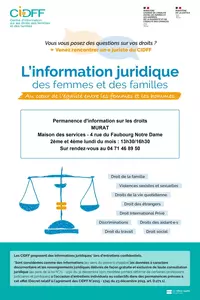 L'information juridique des femmes et des familles - Permanence 