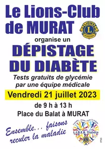 Dépistage du diabète - Lions Club de Murat